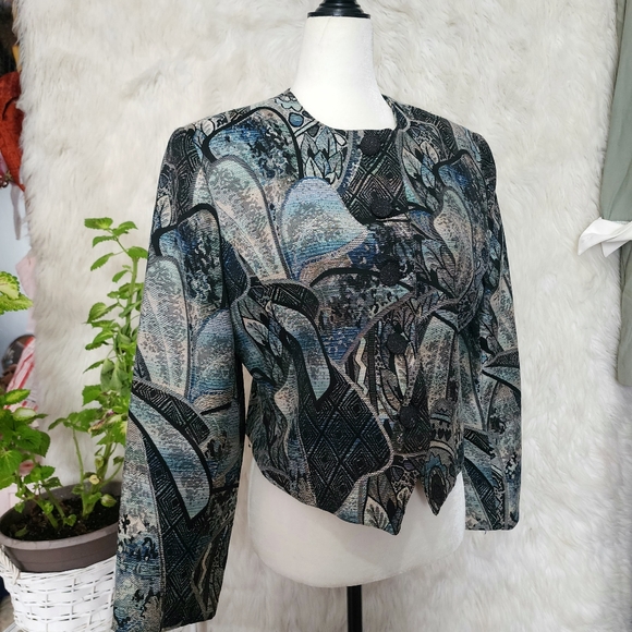 1980s abstract blazer - Picture 2 of 6